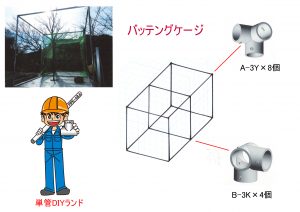 単管バッティングゲージ | 単管パイプのDIYや組み方の学習なら単管DIYランド