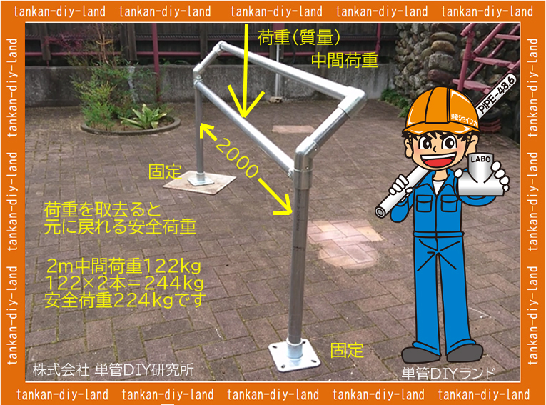 単管パイプ強度 単管パイプのdiyや組み方の学習なら単管diyランド