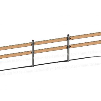 サドルベースを使用した柵